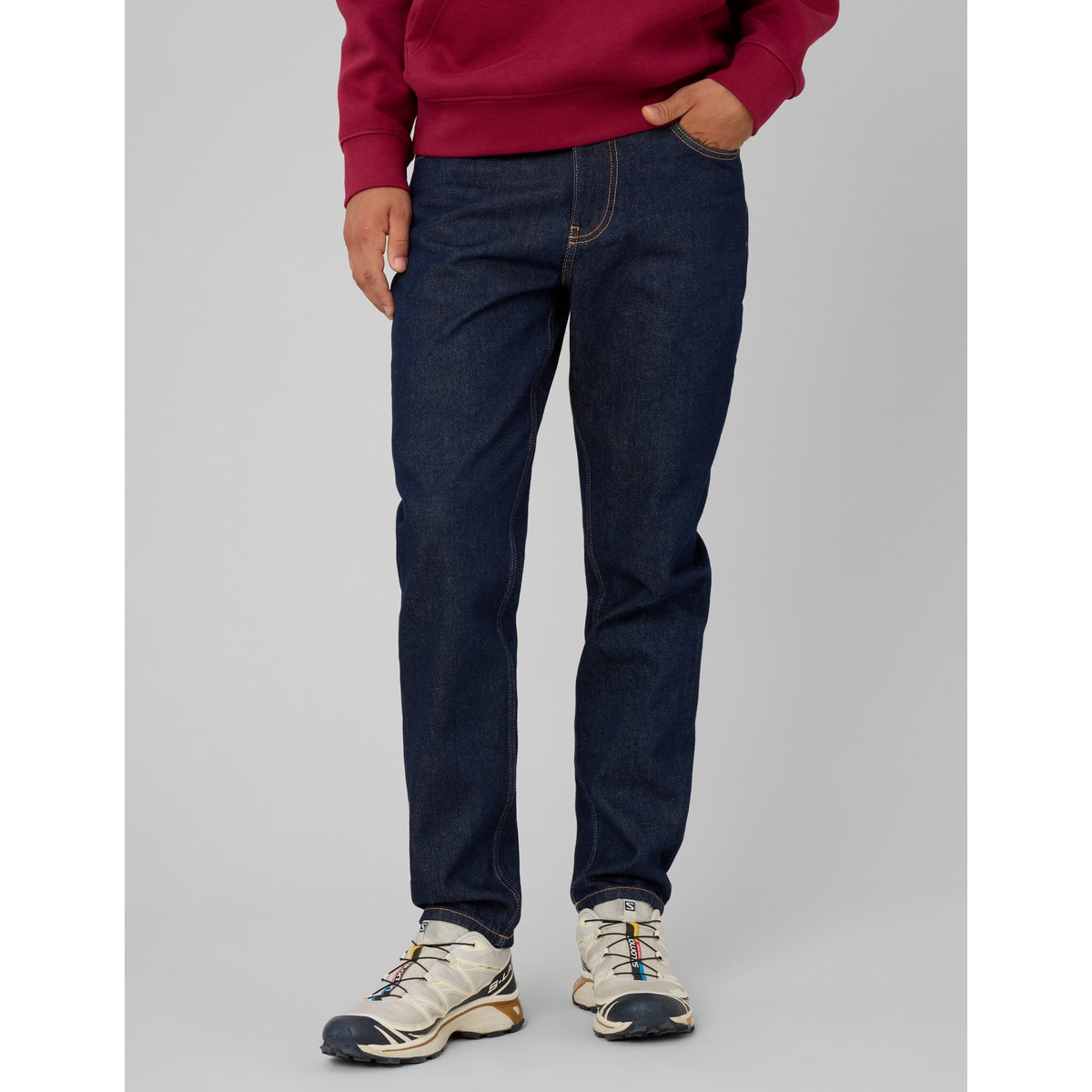 Jean 5 poches relaxed bleu moyen, BZB