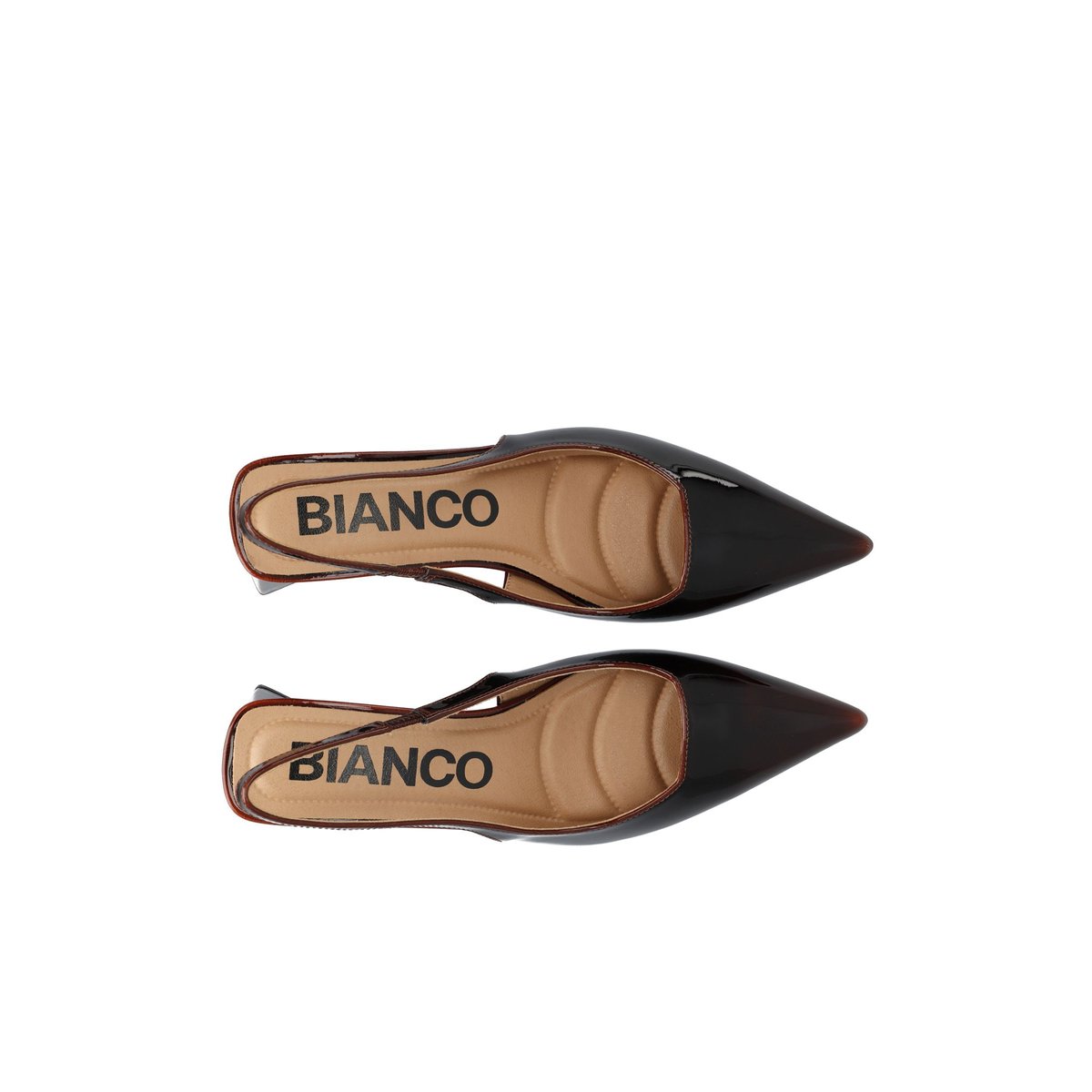Chaussures À Bride Arrière marron - brownpulluppatent1, BIANCO