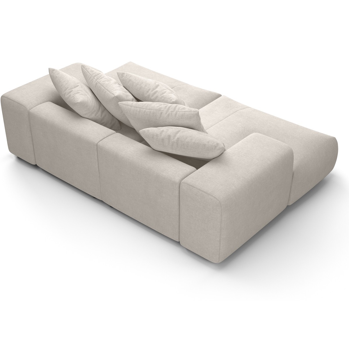 Canapé 3 places en tissu chenille - BELVIA beige, HOMIFAB