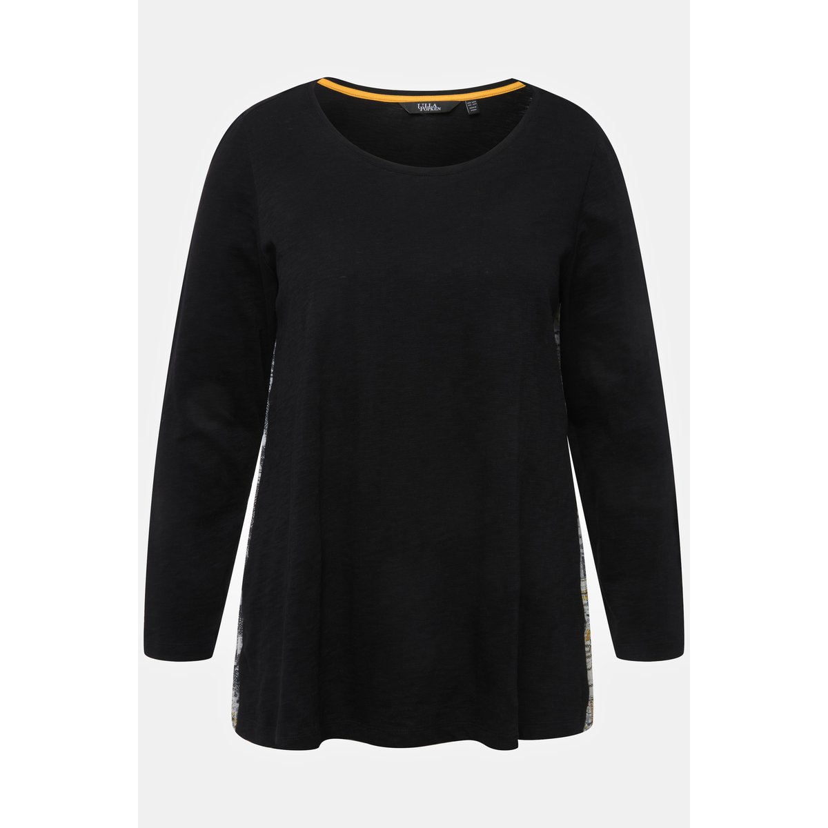 T-shirt à dos plissé noir, ULLA POPKEN