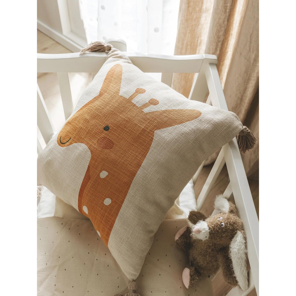 Housse de coussin fait main SAVANNAH jaune, BENUTA