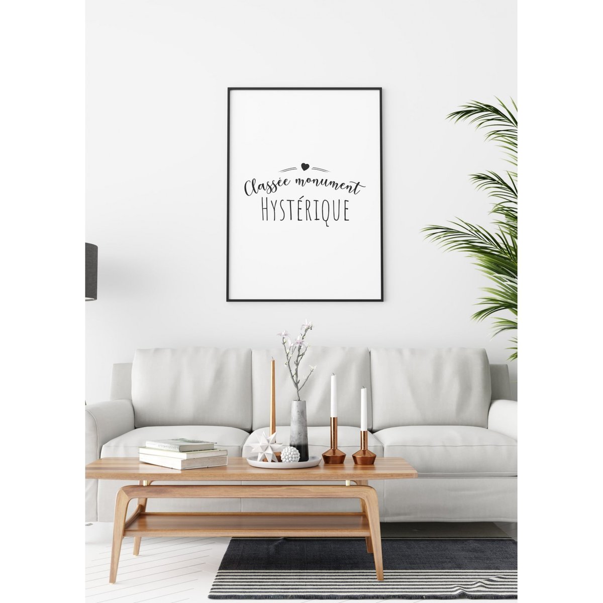 Affiche 'Monument hystérique' blanc, L'AFFICHERIE