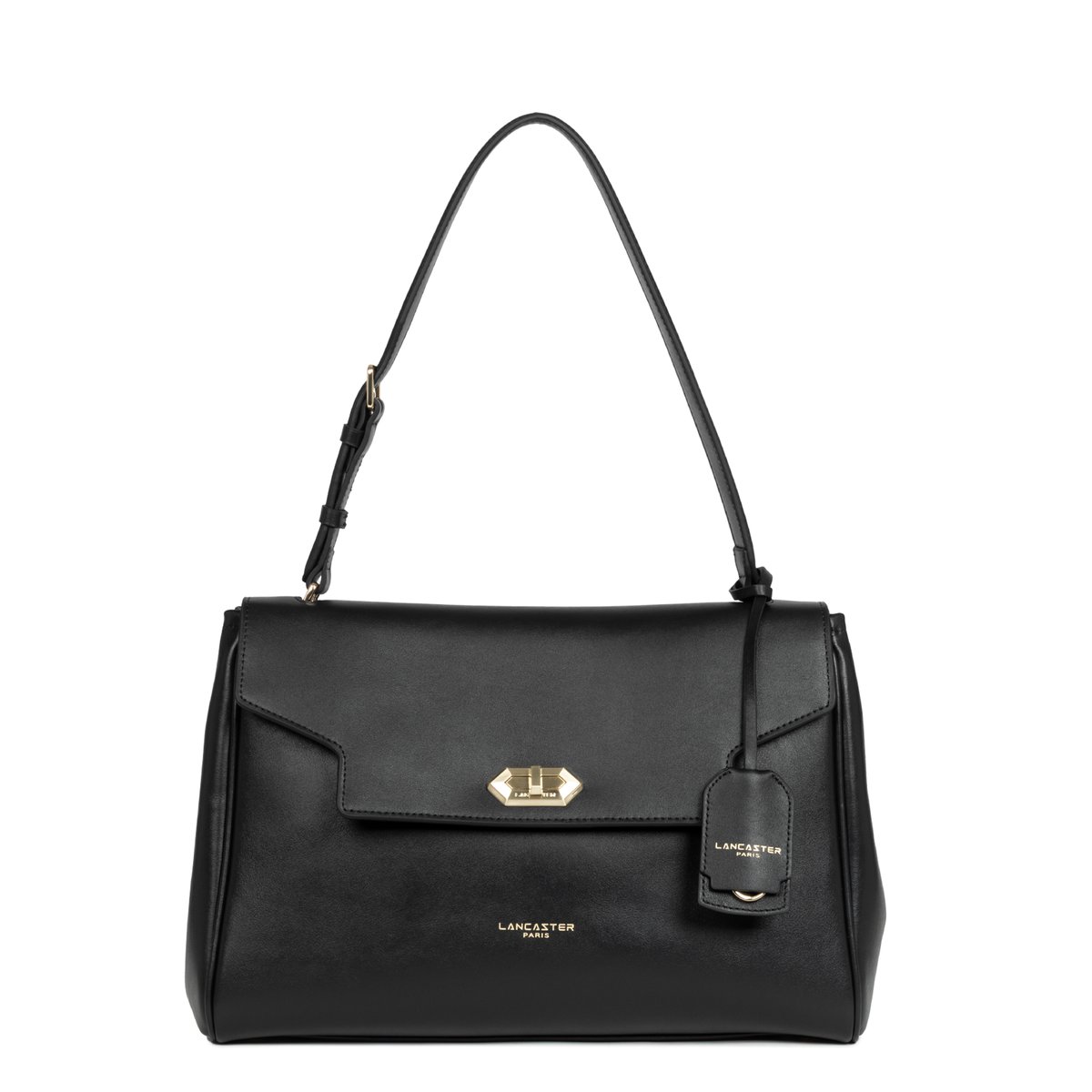 Grand sac cabas épaule DONNA GRACE noir, LANCASTER