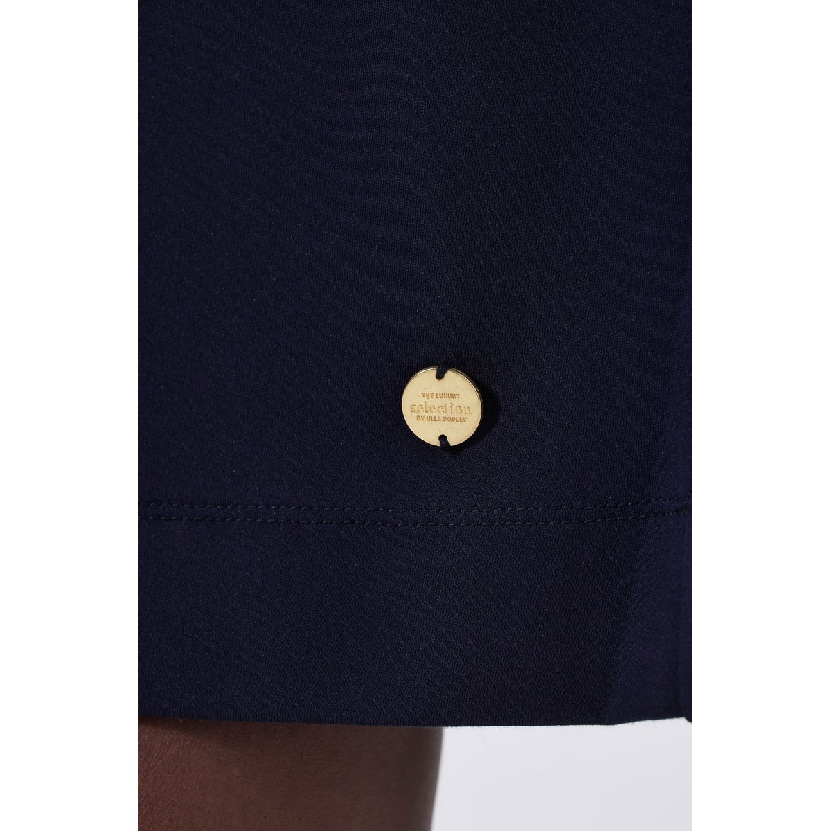 Robe midi point de Rome, manches 3/4 marine foncé, ULLA POPKEN