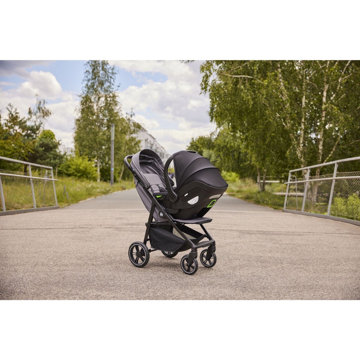Poussette duo Shop N Care Travel Set gris, HAUCK