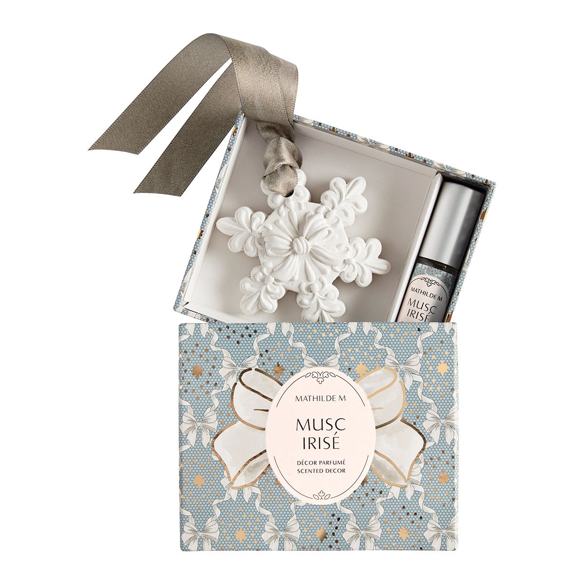 Décor parfumé et concentré Musc Irisé RUBANS DE FÊTE blanc, MATHILDE M