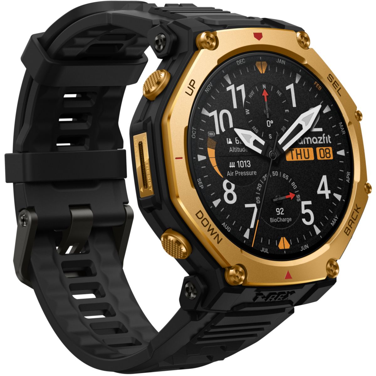 Montre sport T-Rex 3 Pro 48mm Black-Gold noir, AMAZFIT