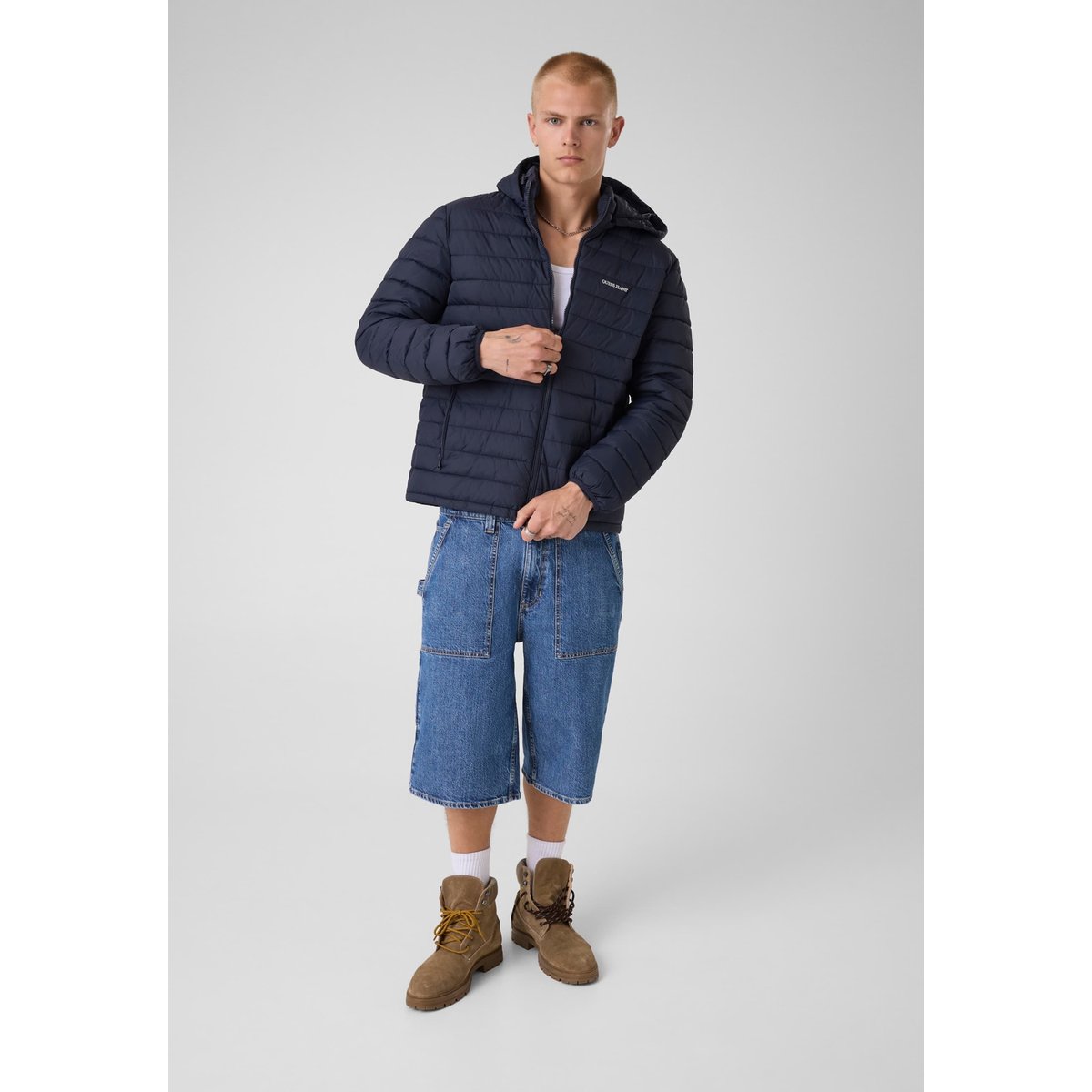 Veste Matelassée En Nylon bleu, GUESS JEANS
