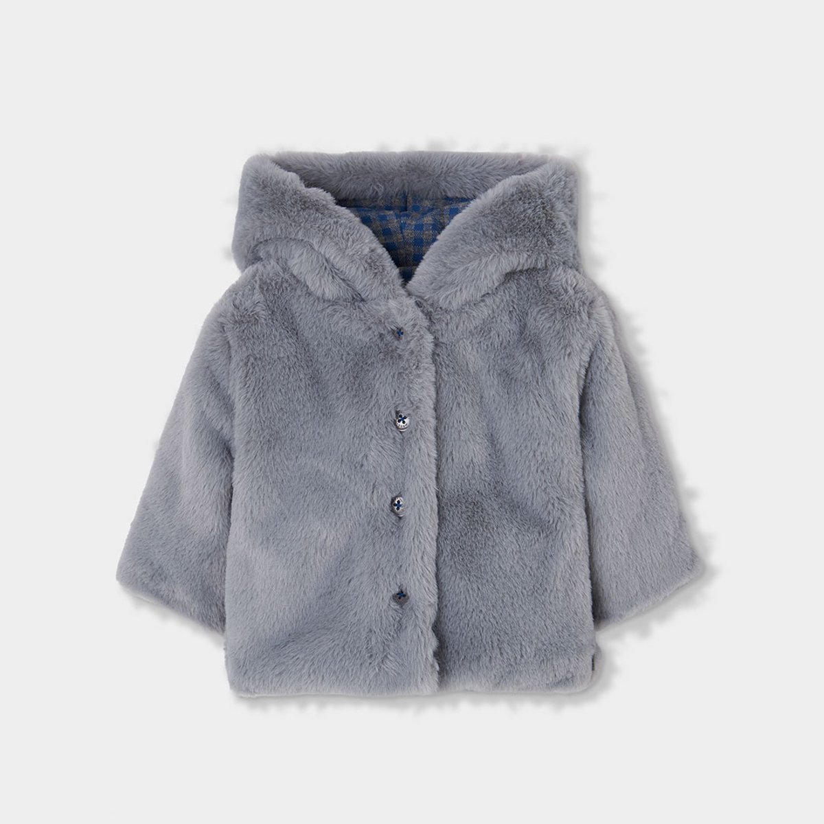 Veste bébé molleton réversible carreaux multicolore, BOBOLI