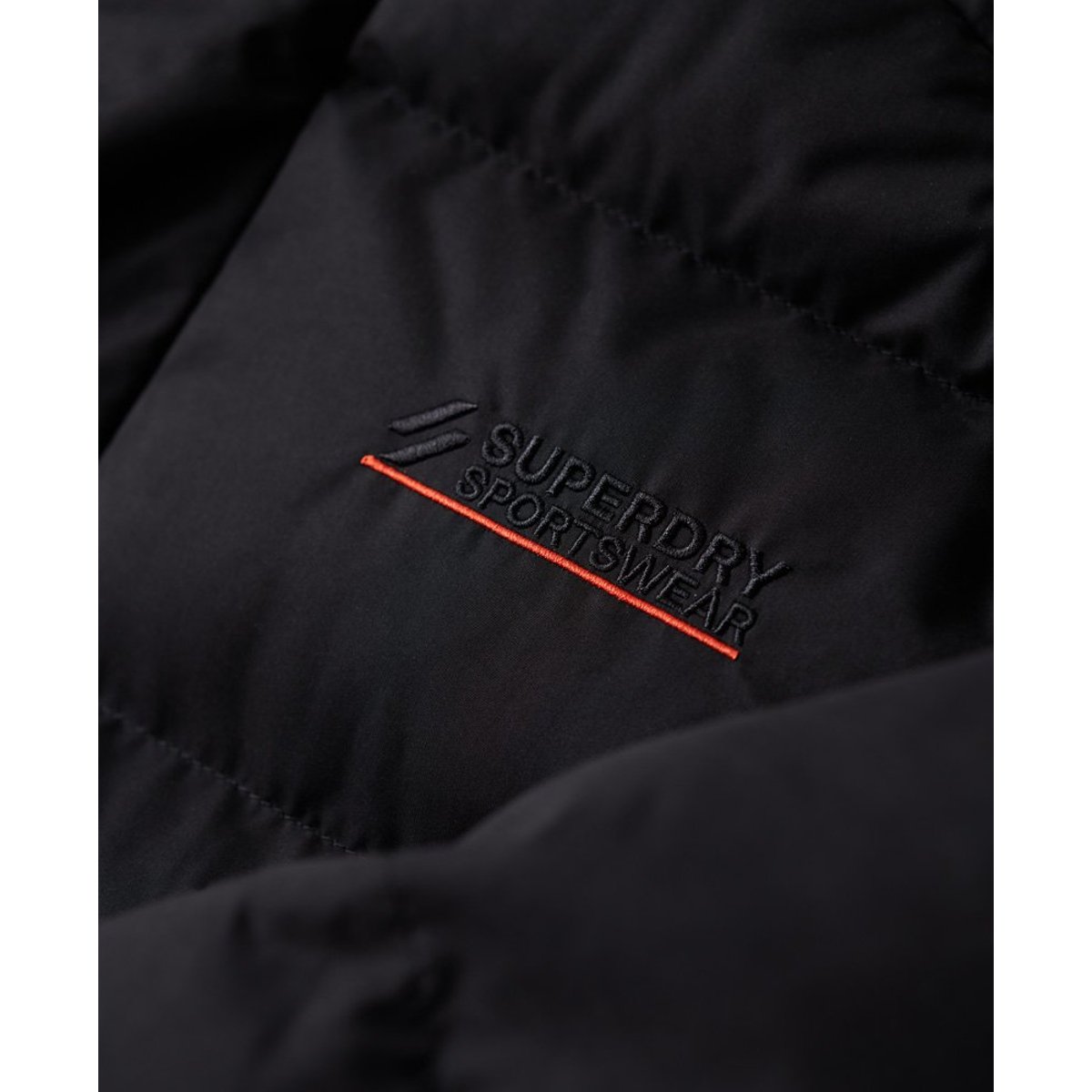 Doudoune à capuche Sports en microfibre noir, SUPERDRY