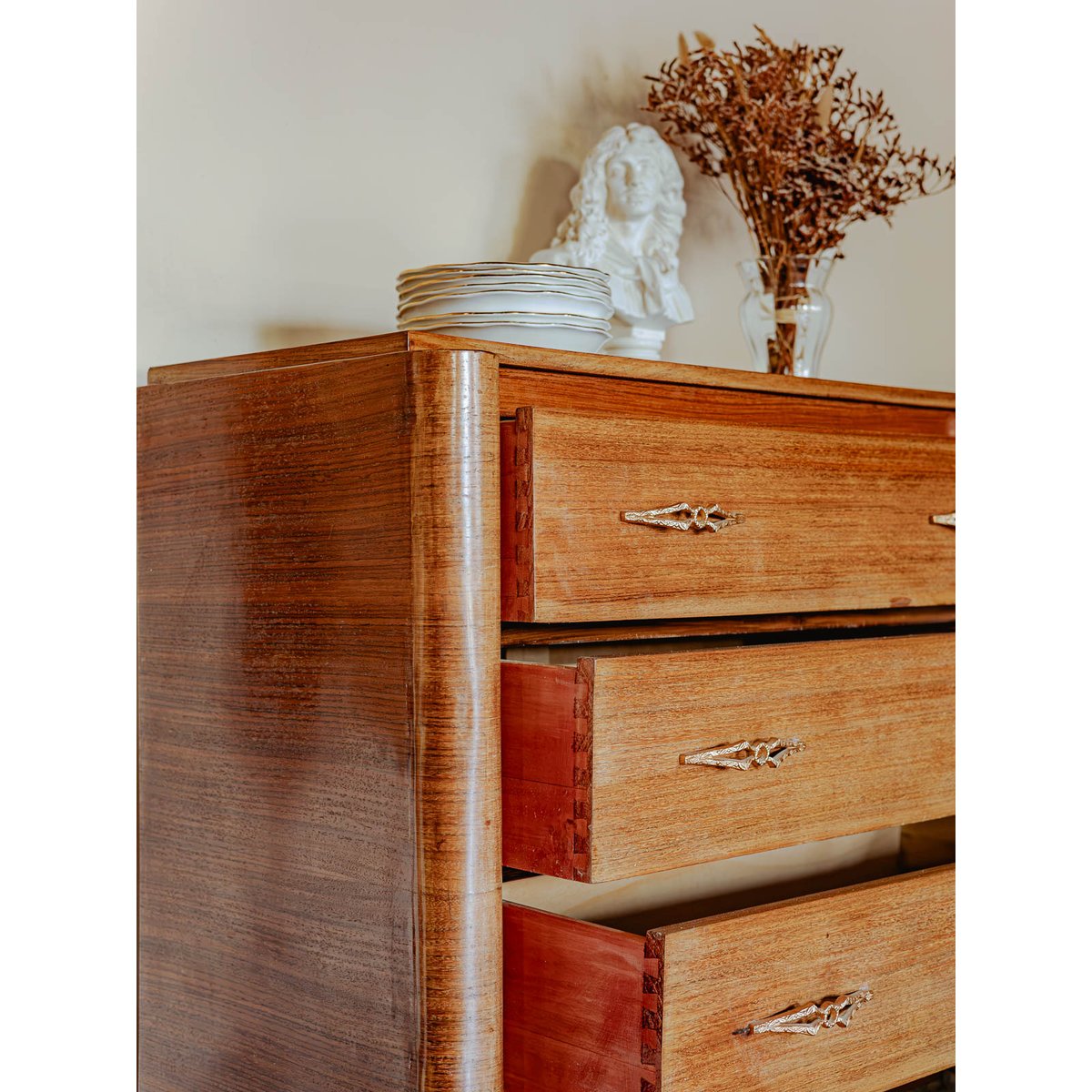 Commode en bois classique art déco Olga N°692 - Bon état bois clair, DEBONGOUT