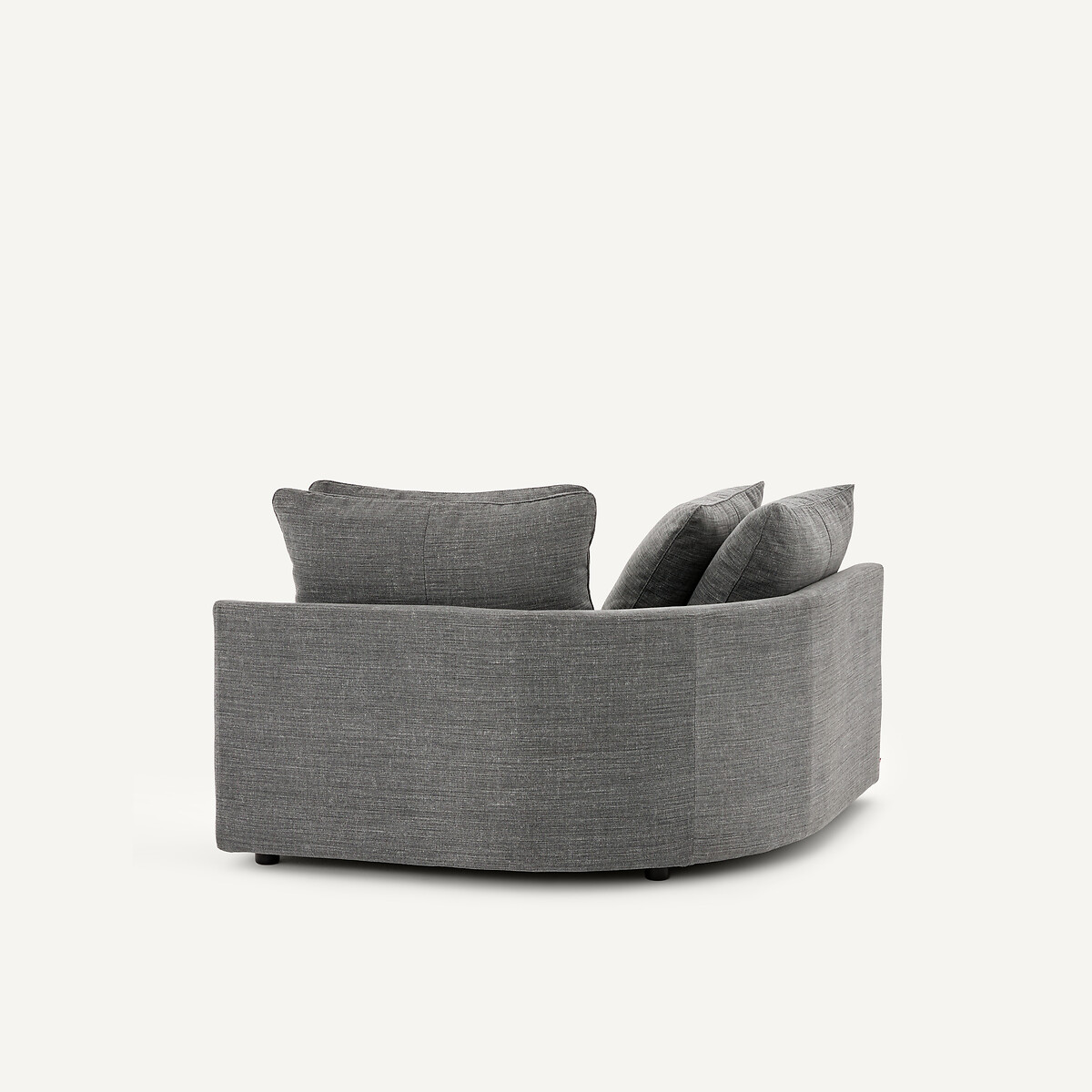 Canapé d'angle modulable en coton et lin, TIBERIO anthracite, AM.PM