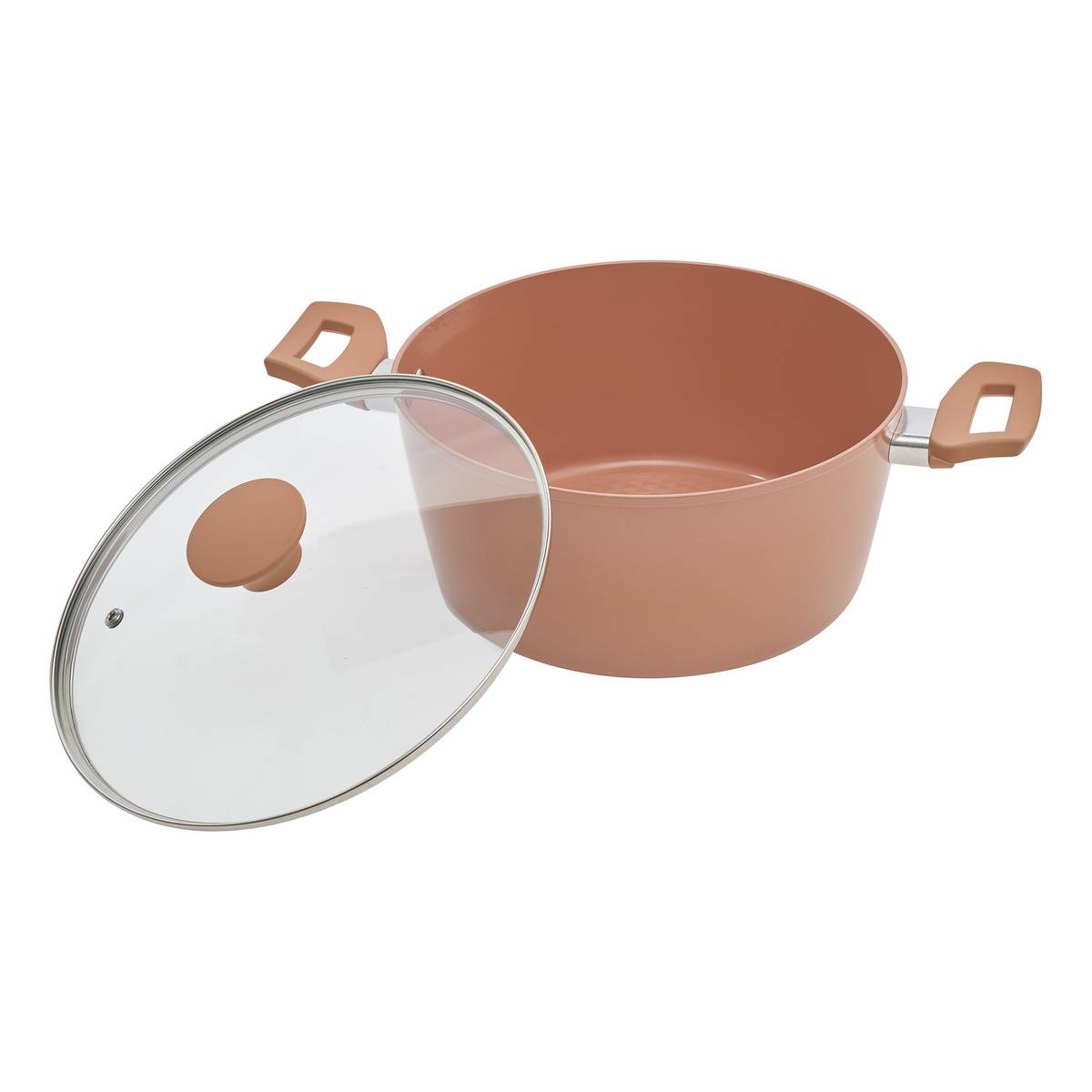 Faitout rond avec couvercle en aluminium recyclé TOSCANE terracotta, 5FIVE SIMPLY SMART
