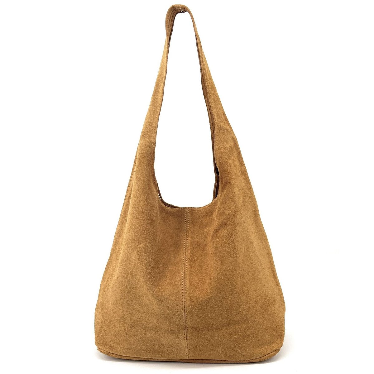 Sac à main en croute de cuir italien EVA camel, OH MY BAG