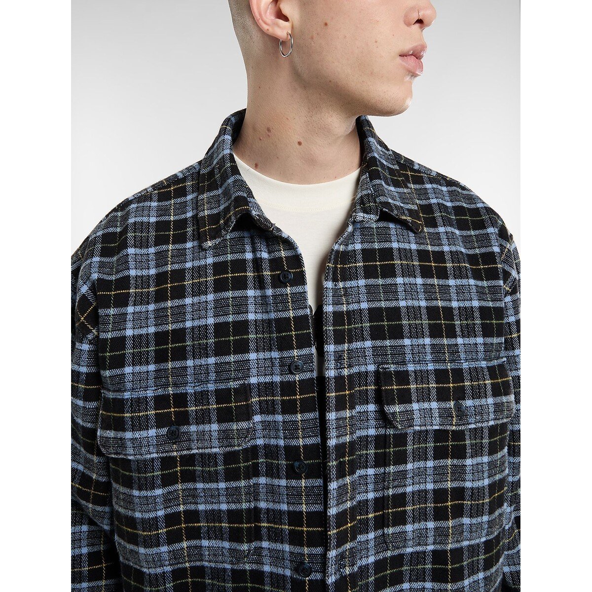 Chemise manches longues, en flanelle, DAD noir, DICKIES