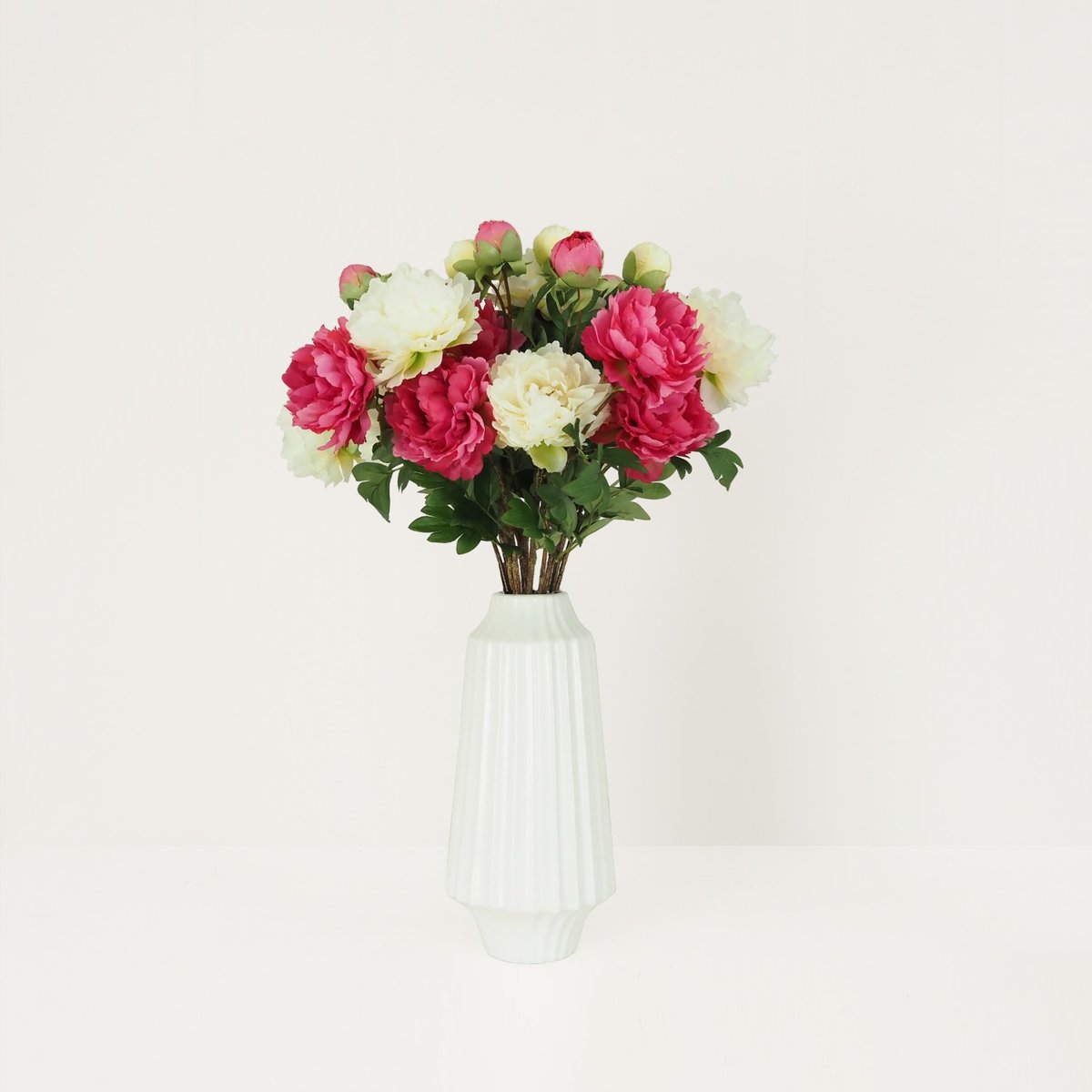 Pivoine artificielle en tige rose 70cm lot de 4 autres, LIGNE DECO