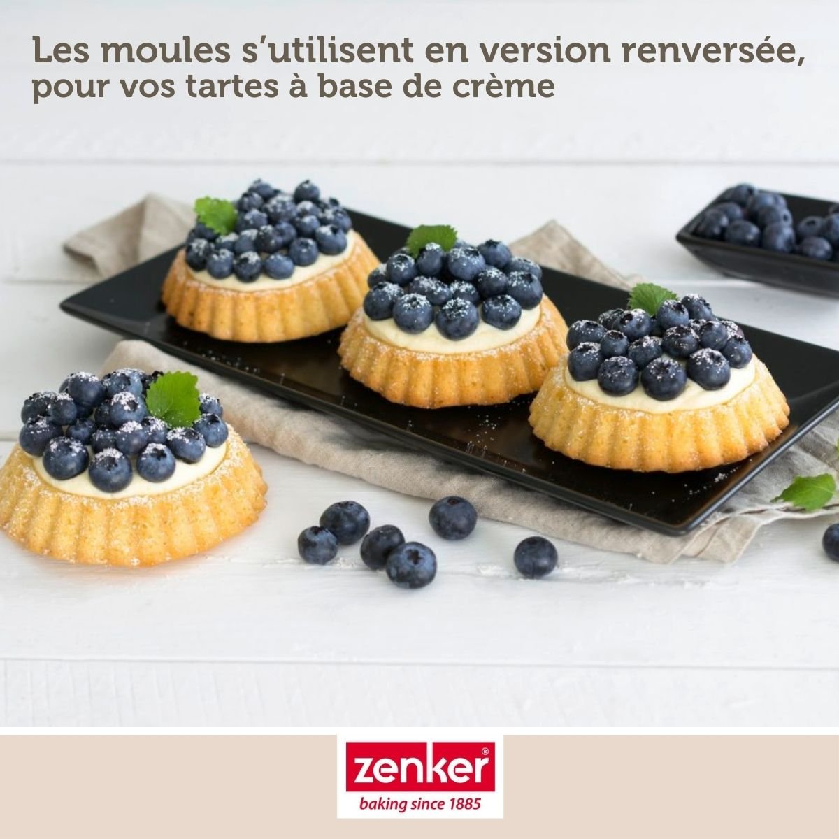 Lot de 6 moules à tartelettes BLACK METALLIC noir, ZENKER
