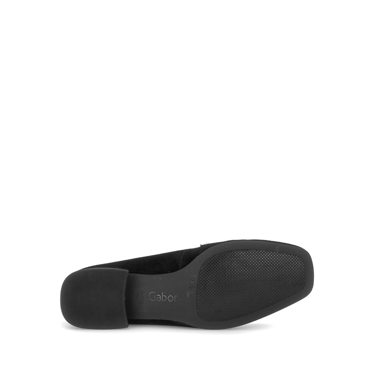 Mocassins en cuir à talon décroché noir velours, GABOR