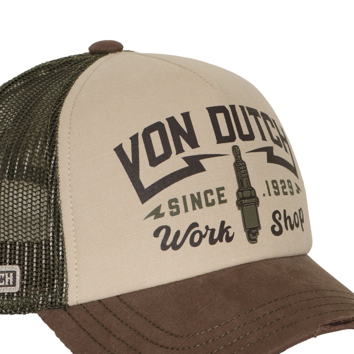 Casquette trucker Crew marron/beige/gris foncé, VON DUTCH