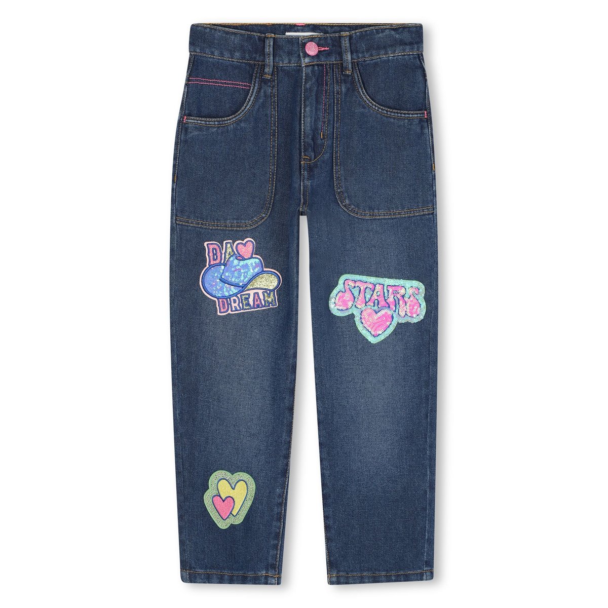 Pantalon en denim denim indigo blue, BILLIEBLUSH