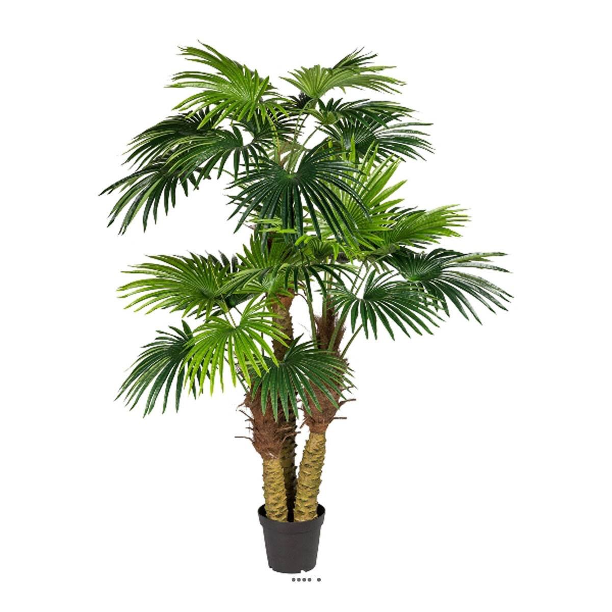 Palmier Chamaerops artificiel H 185 cm vert, ARTIFICIELLES