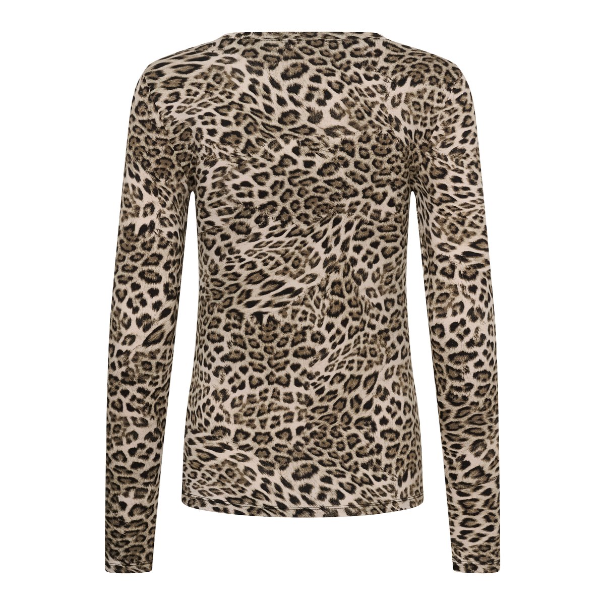 T-shirt à manches longues marron brown leopard print, SOAKED IN LUXURY