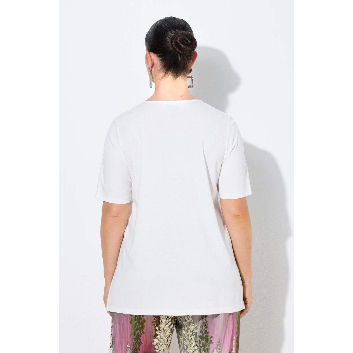 T-shirt avec broderies blanc neige, ULLA POPKEN