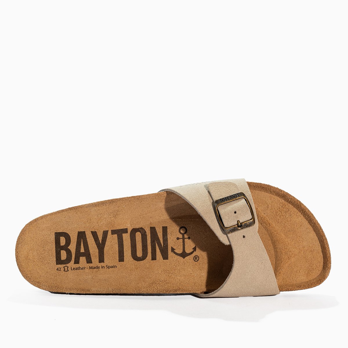 Sandales en cuir suédé ZEPHYR beige, BAYTON