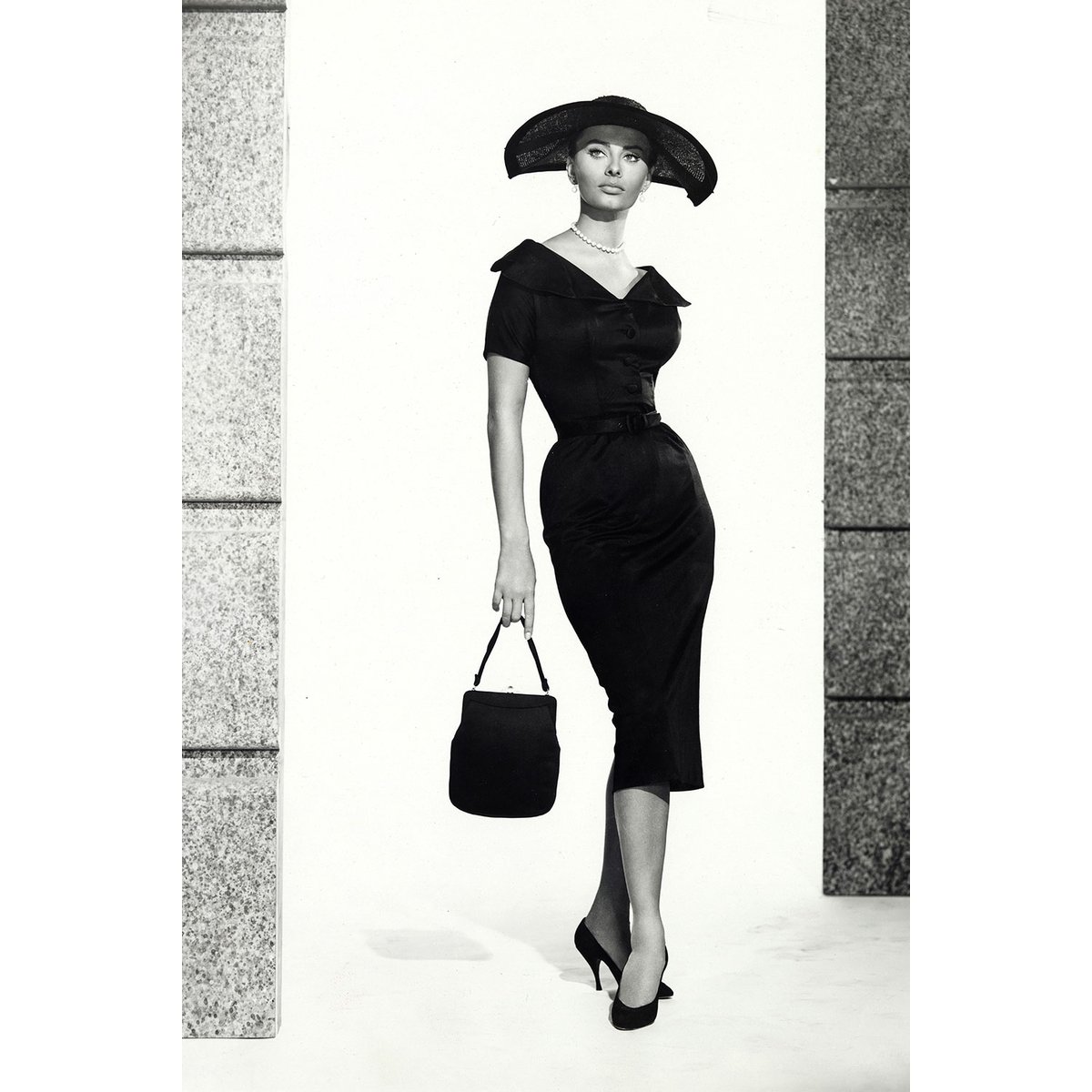 Photo actrice Célèbre Sophia Loren tableau alu dibond, HEXOA