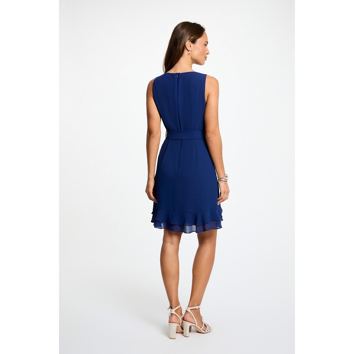 Wrapover Mini Dress navy, MORGAN