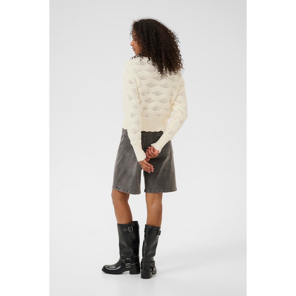 Pullover tricoté blanc, KAFFE