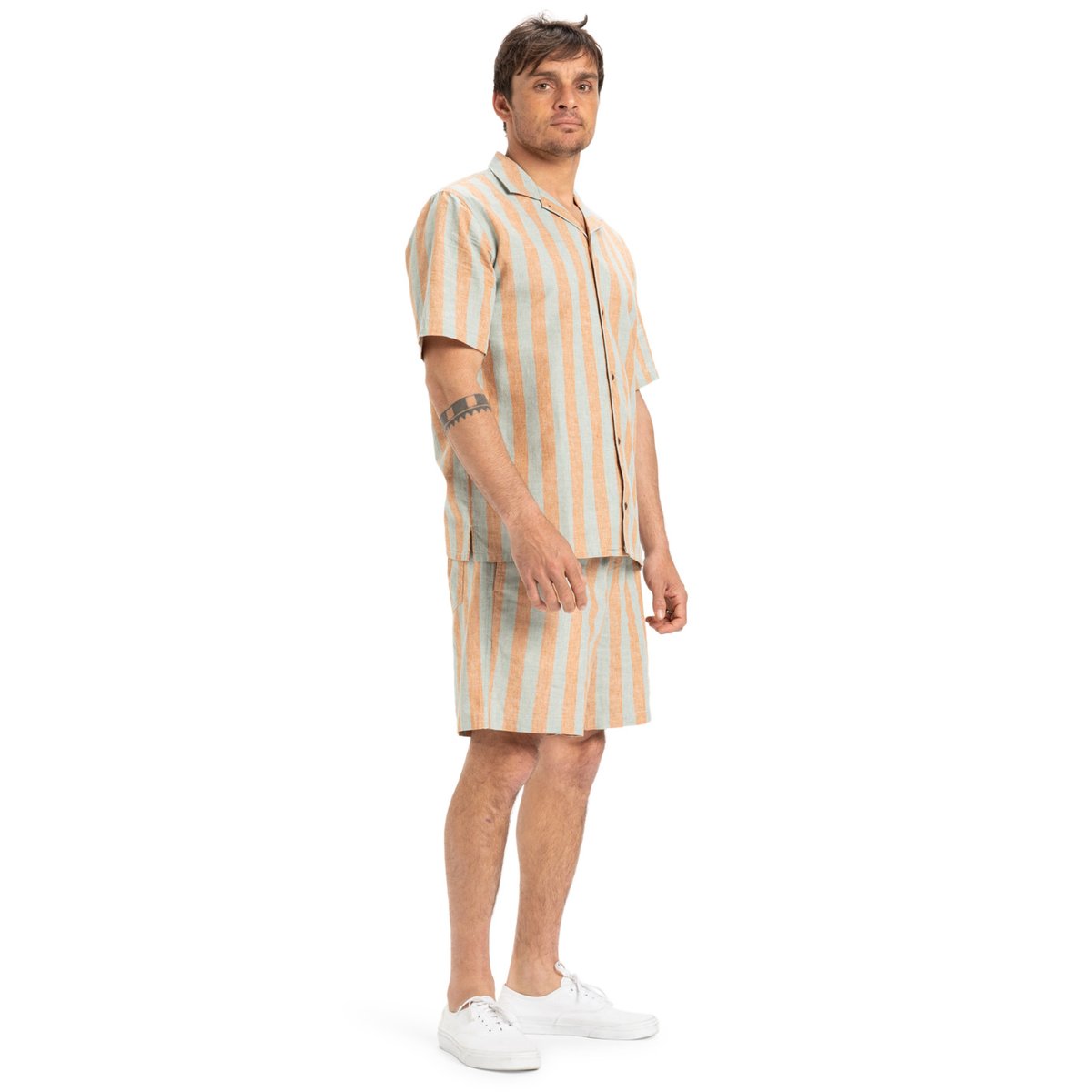 Chemise à manches courtes SUNSET SONG marron bran sunset song, QUIKSILVER