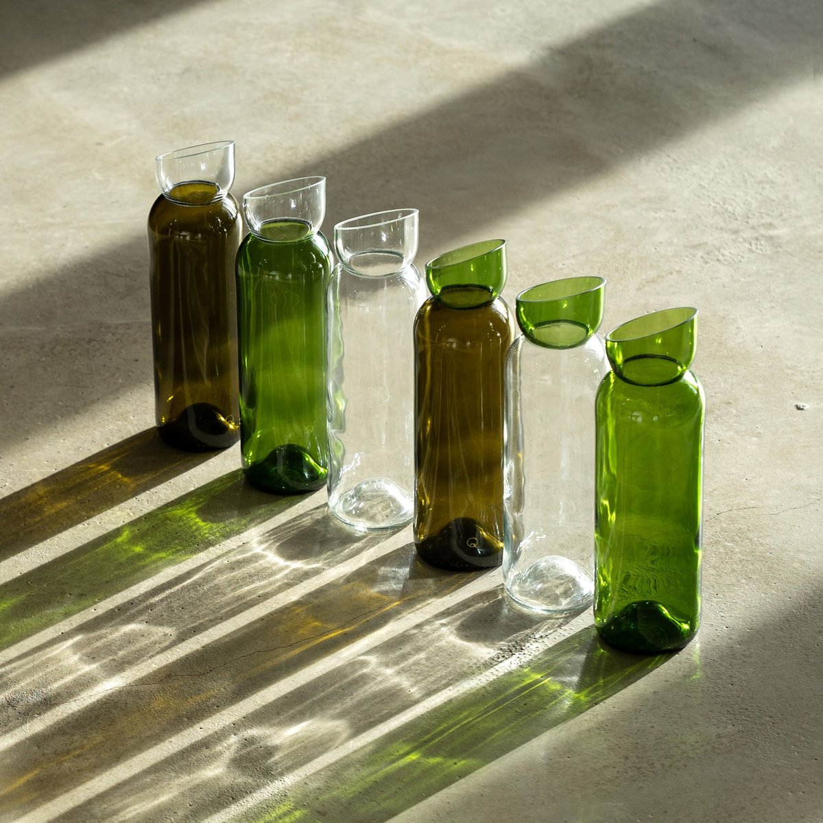 Carafe 75cl transparent et marron brun, QDB EDITIONS