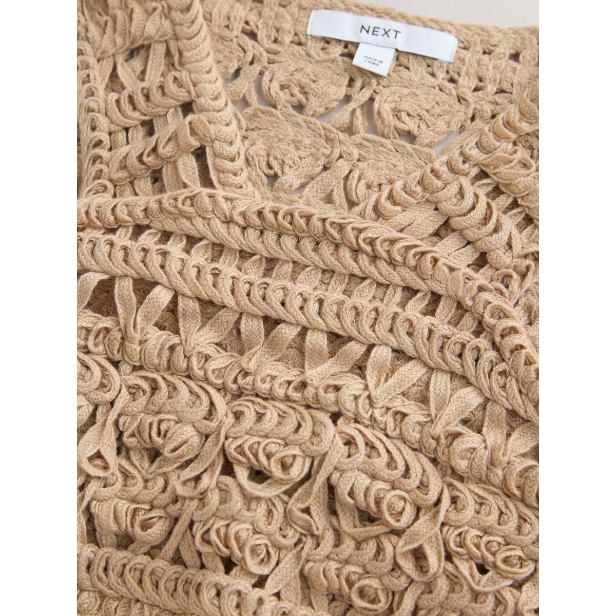 Débardeur à dos nu en crochet naturel, NEXT