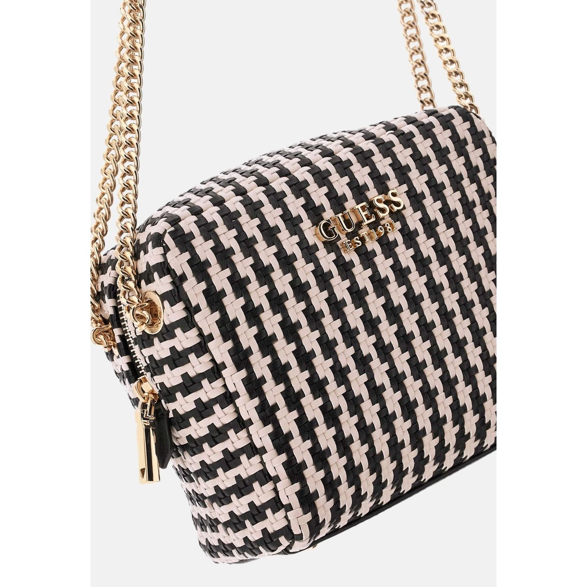 Mini Sac À Bandoulière Mirema Tressé noir multi, GUESS