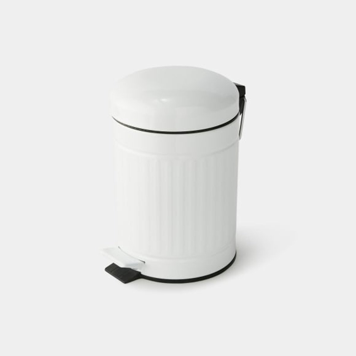 Poubelle à pédale en inox, 3L blanc, MONOPRIX MAISON
