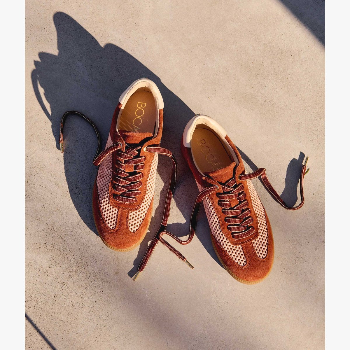 Basket en cuir LORISS rouge bordeaux, BOCAGE