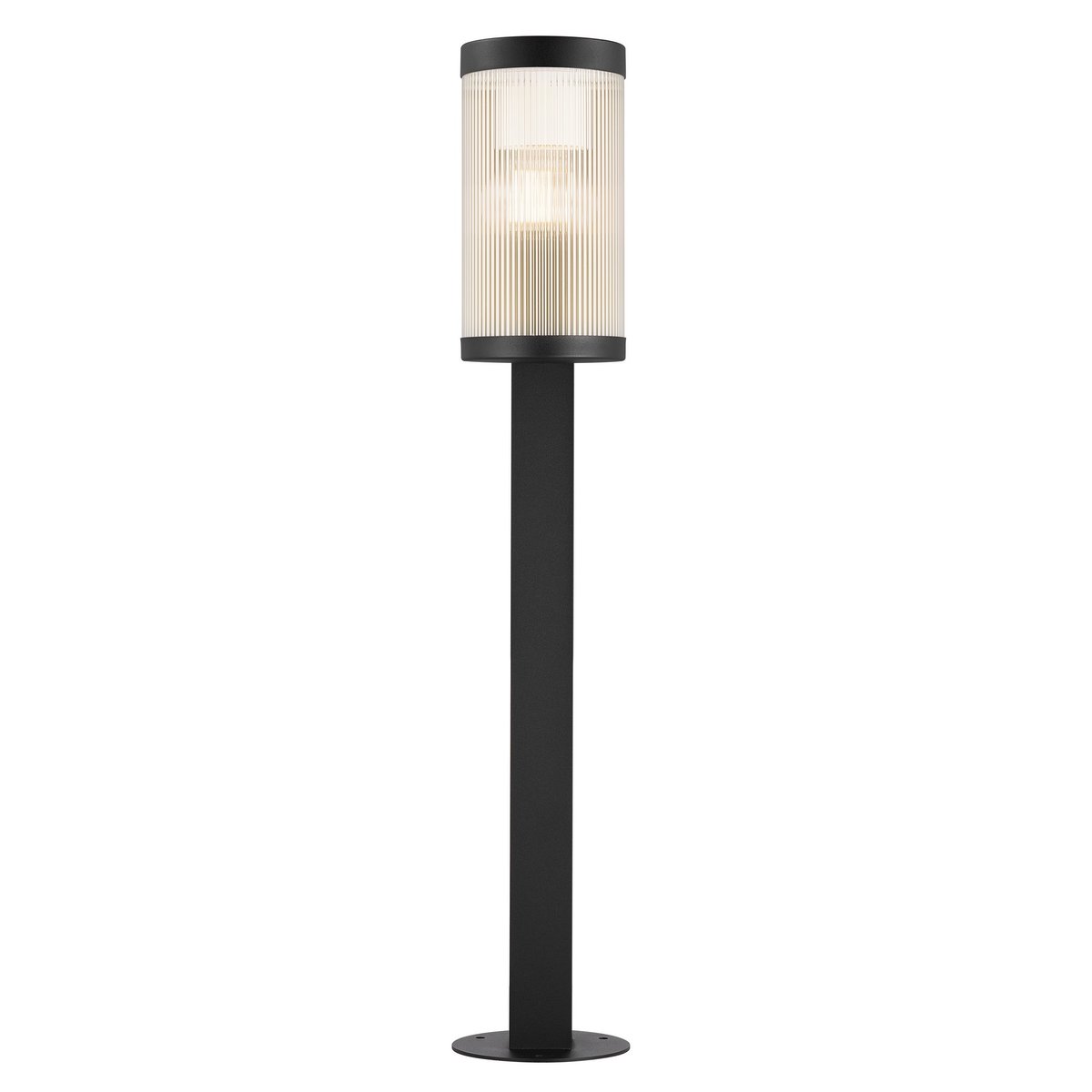 Potelet à l'architecture cylindrique et moderne en aluminium, COUPAR noir, NORDLUX