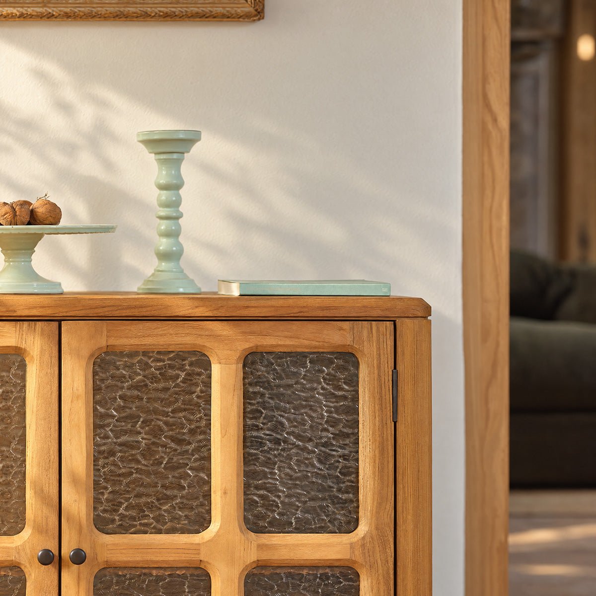 Buffet 4 portes en bois recyclé massif 180 cm VELDE naturel, BERAH GETAH
