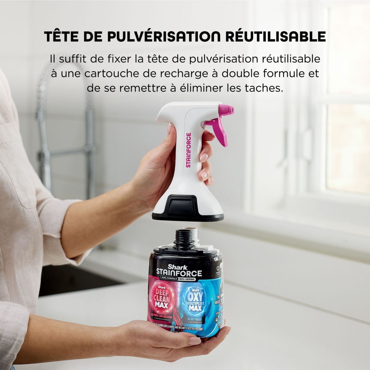 Détergent Détachant StainStriker OXY Multiplier liquide StainForce couleur unique, SHARK