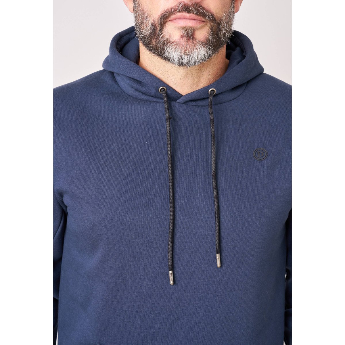 Sweat homme en molleton uni MUSKY navy, DEELUXE