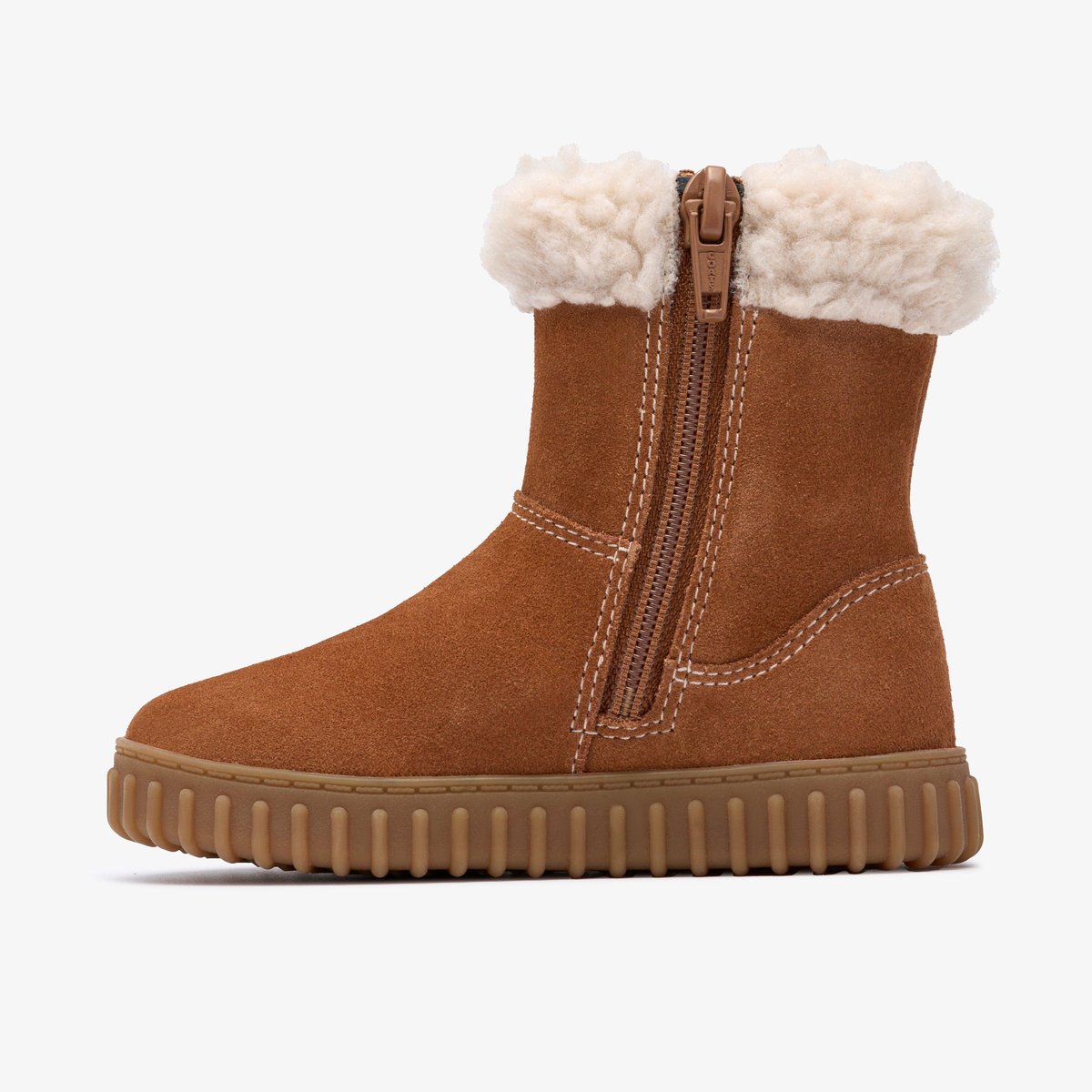 Boots Suède Coupe Large COVE WARM T marron, CLARKS