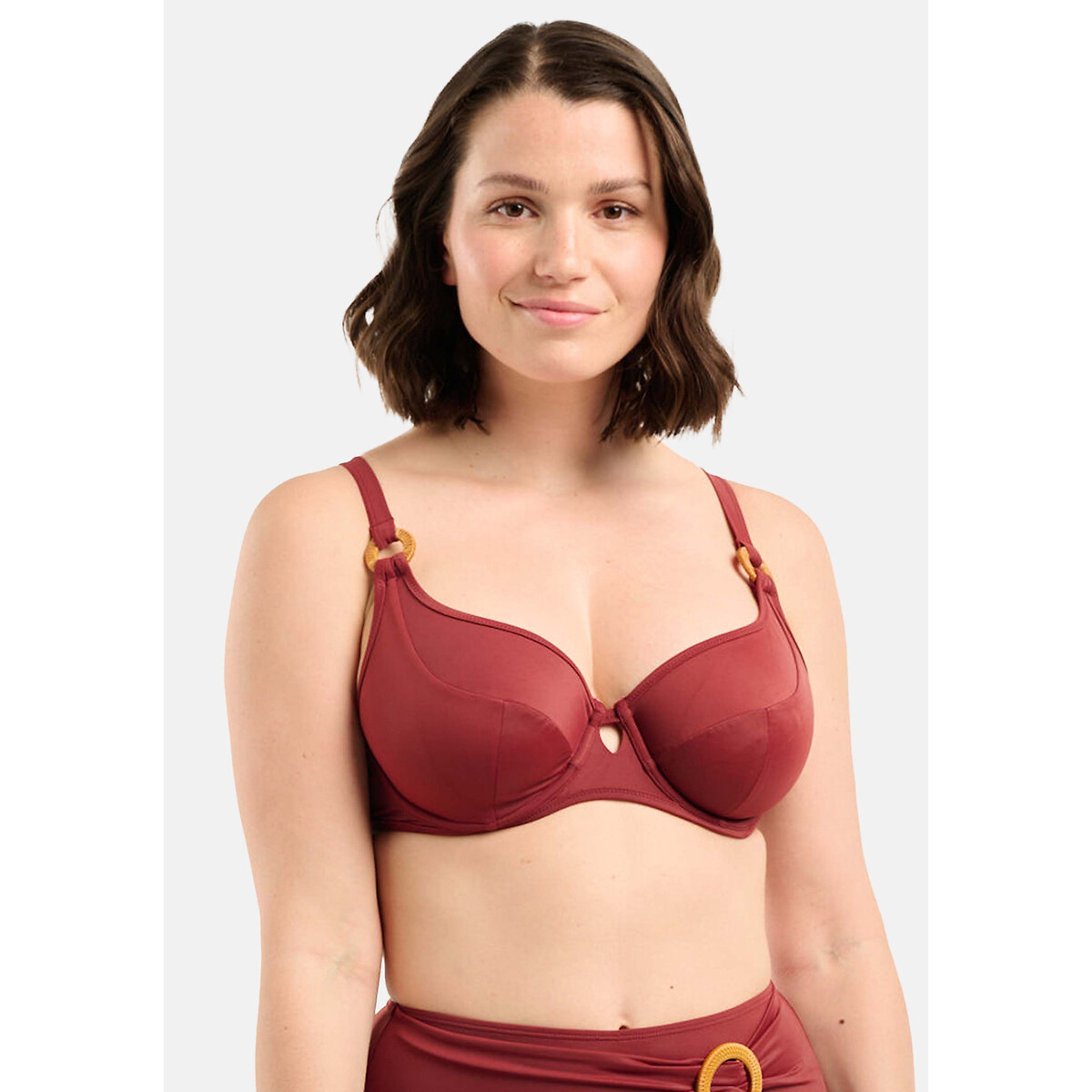 Bikini-Oberteil Elevated Basics granatrot, SANS COMPLEXE