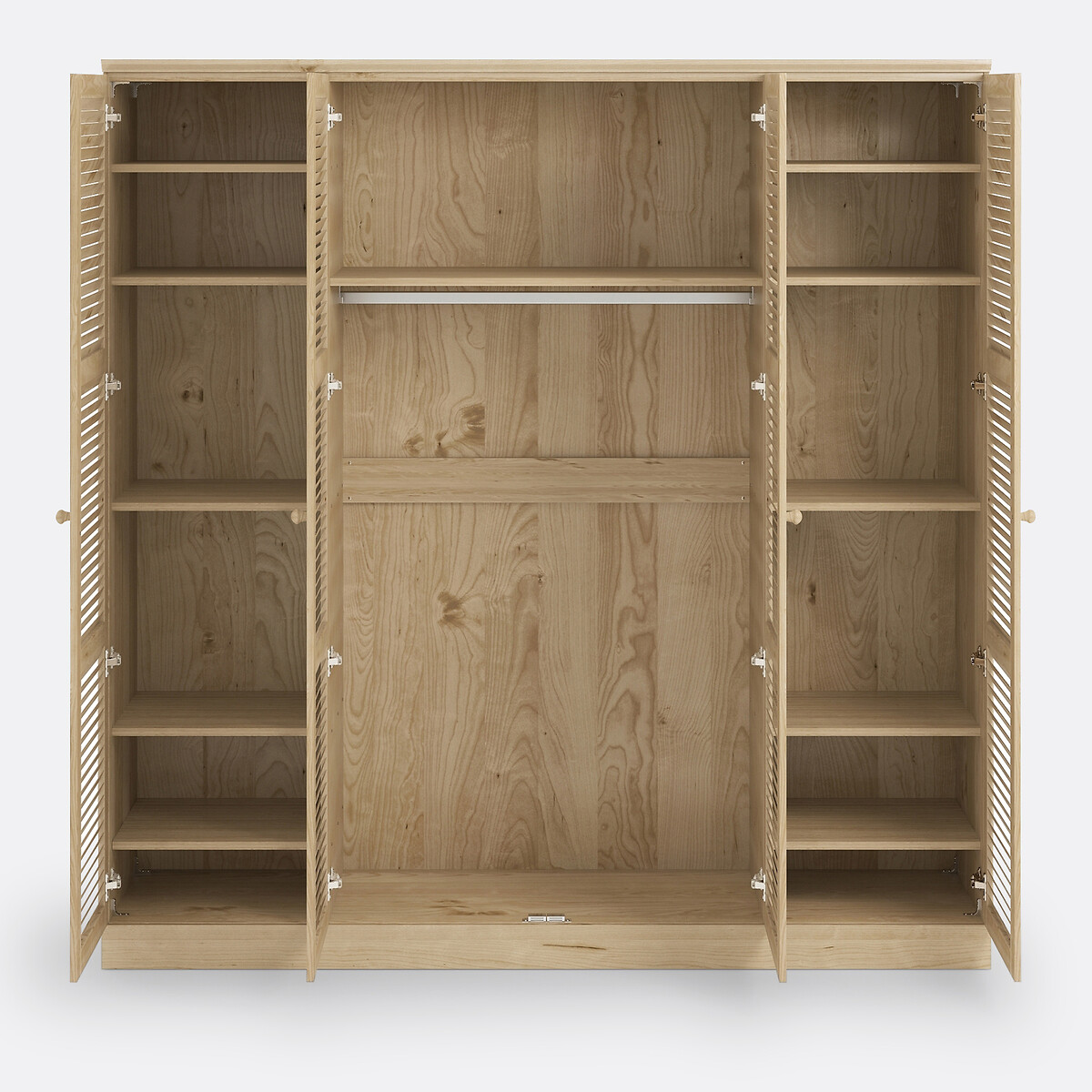 Armoire 4 portes, Mayor bois clair brut, SO'HOME