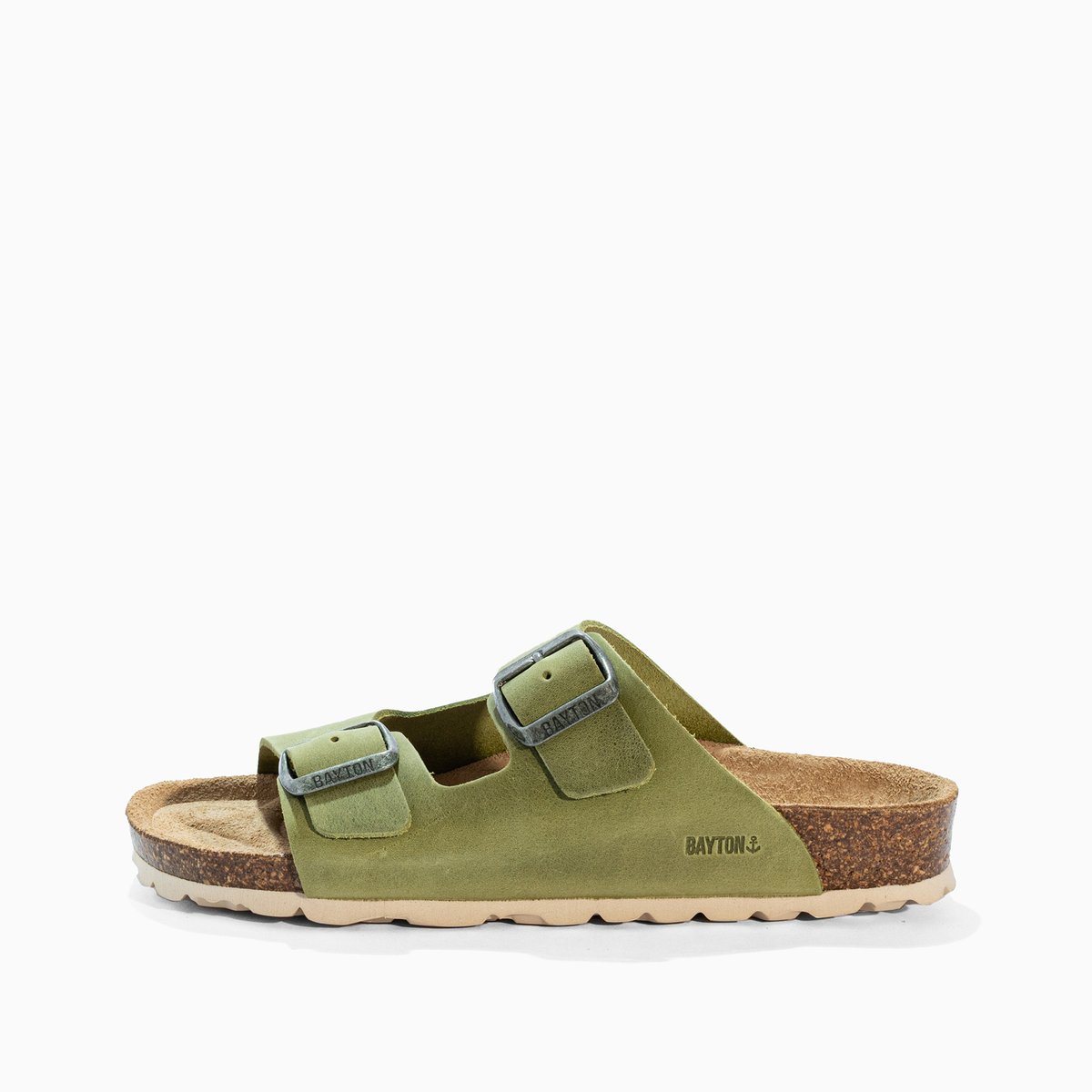 Sandales en cuir ATLAS green, BAYTON
