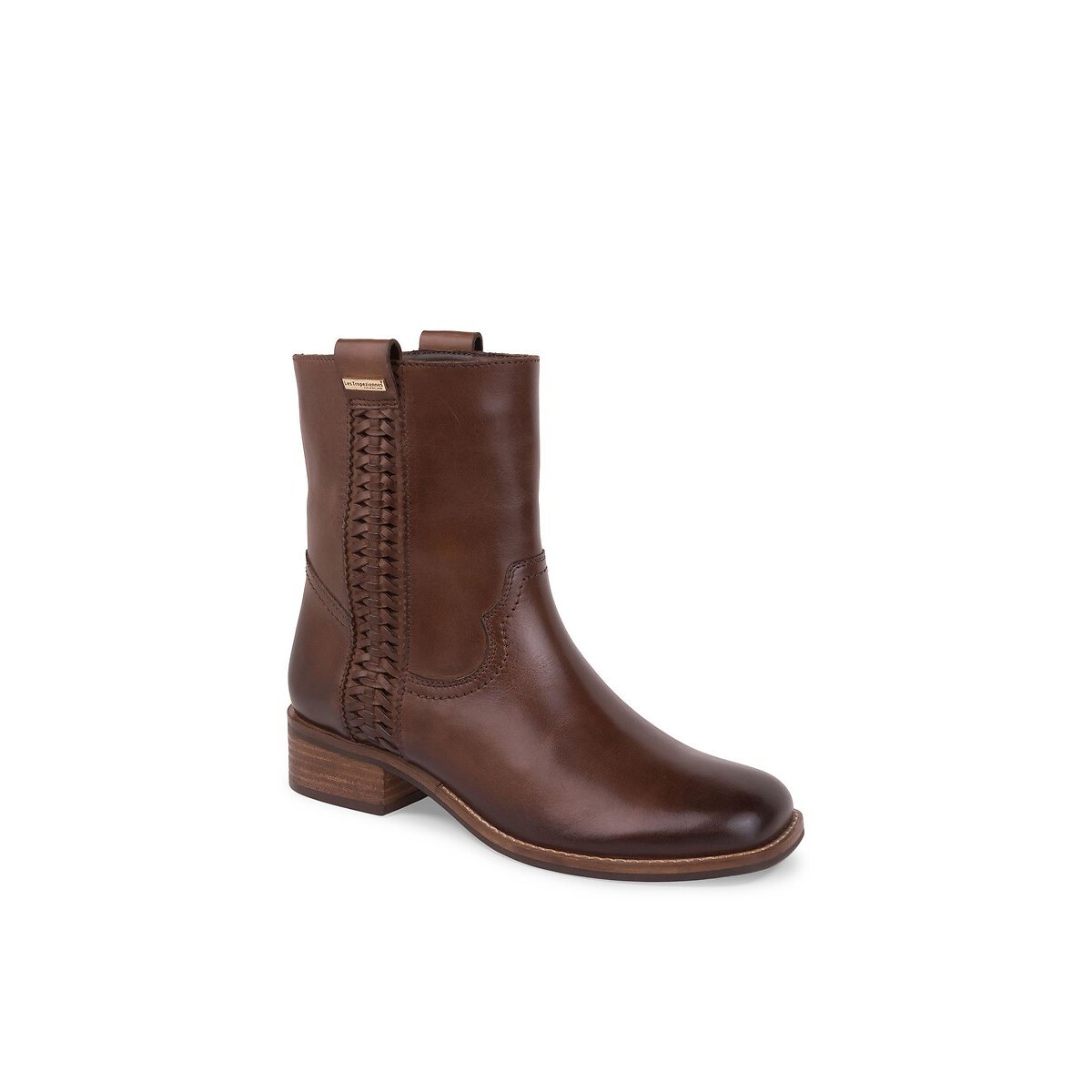 Victoria Flat Leather Ankle Boots brown, LES TROPEZIENNES PAR M.BELARBI