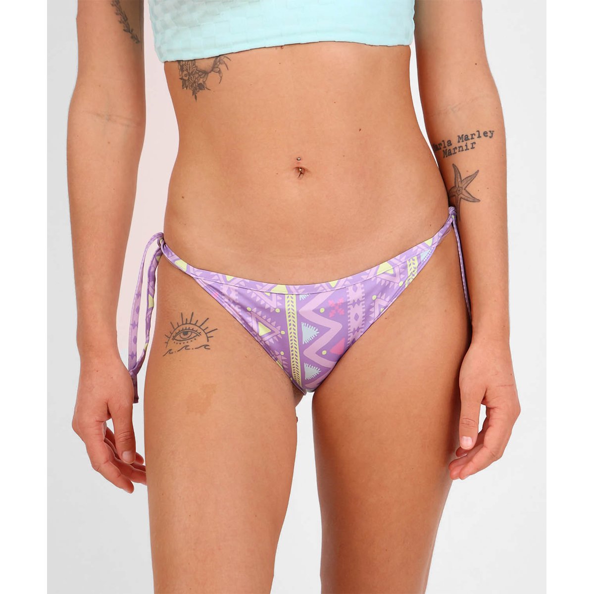 Bas de bikini imprimé à nouettes MINI multicolore, OXBOW