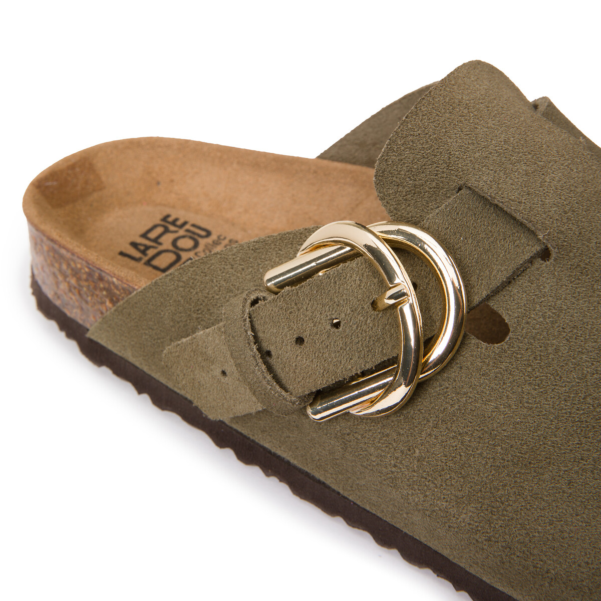 Suede Clog Mules khaki, LA REDOUTE COLLECTIONS
