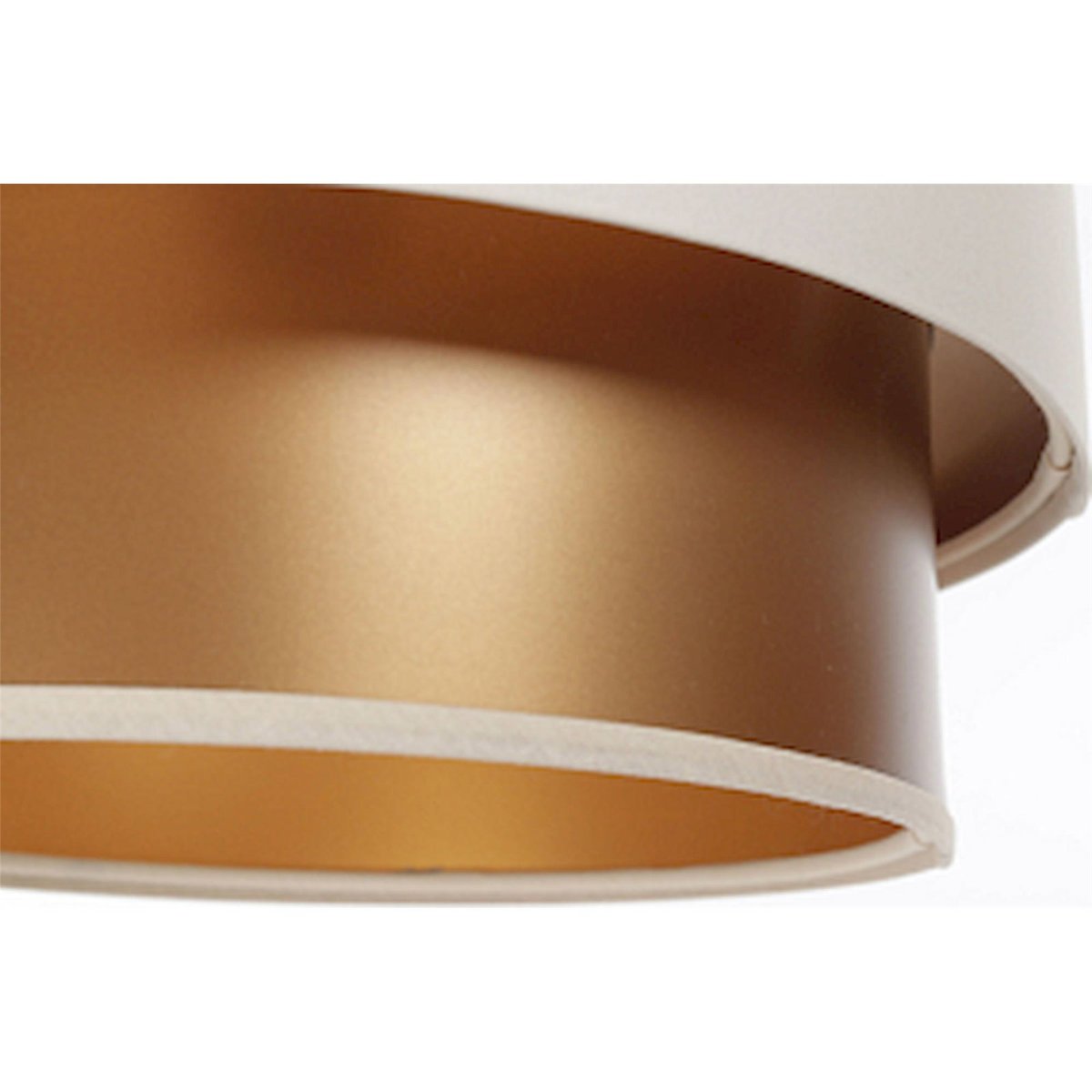 Suspension rectangulaire, DUO ELLEGANT crème satinée intérieur cuivre, BPS KONCEPT