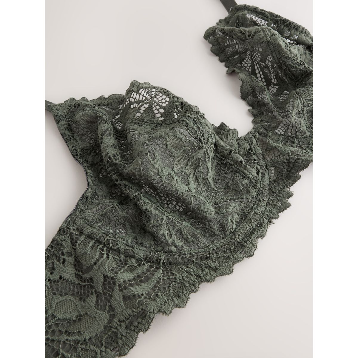 Soutien-gorge en dentelle ultra confort vert, NEXT